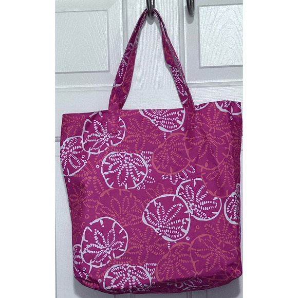Lilly‎ Pulitzer For Estee Lauder Summer Beach Bag/Tote Pink Orange 14" x 16" - Picture 2 of 8